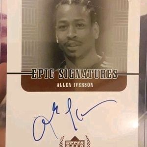 Signed Allen Iverson card